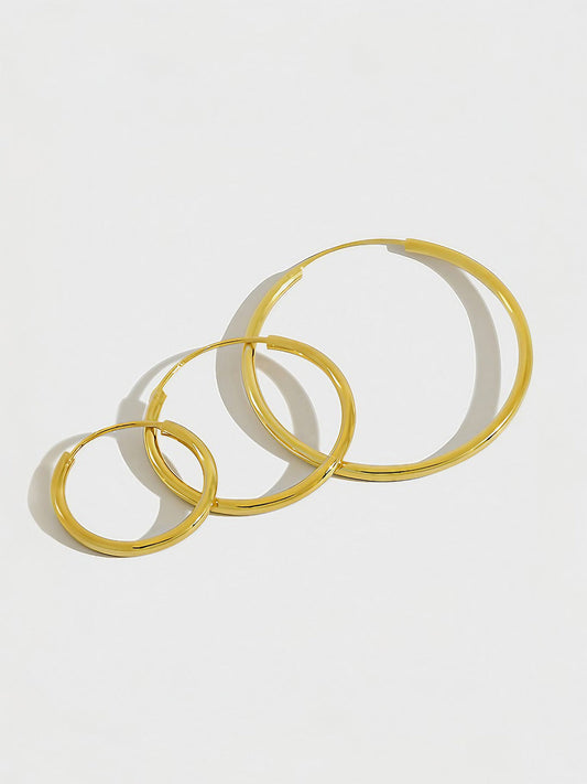 Golden Orbit Hoop Earring-Earrings-SoulAdorne