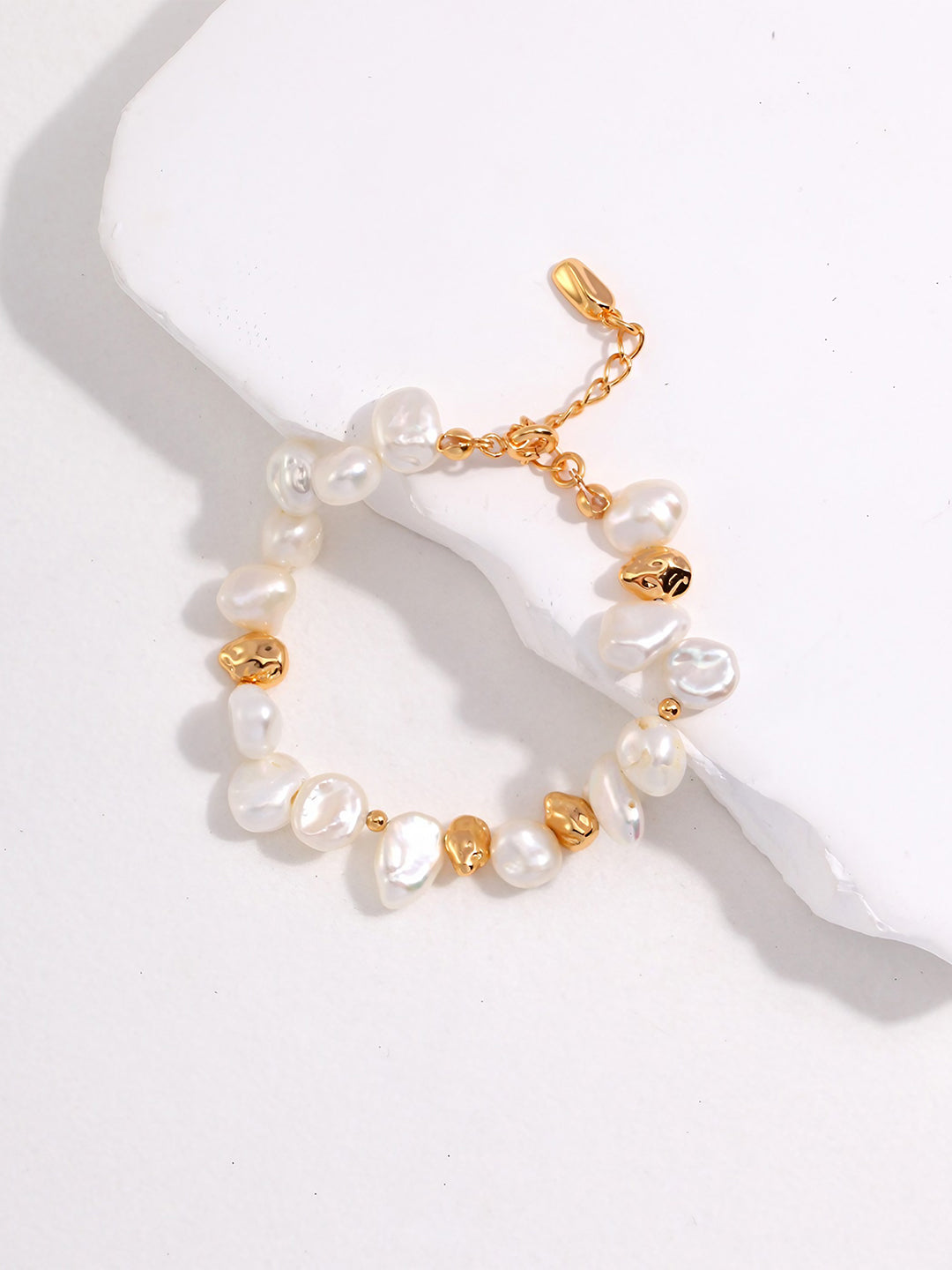 Golden Pearl Elegance Bracelet-Bracelets-SoulAdorne