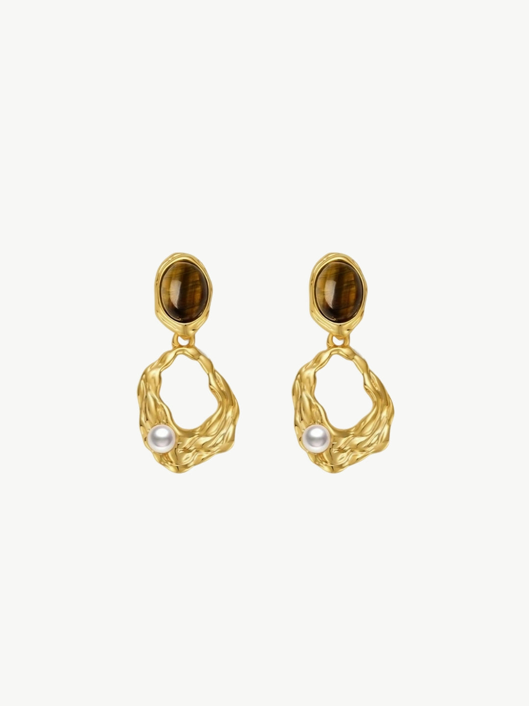 Golden Swirl Tiger's Eye Earrings