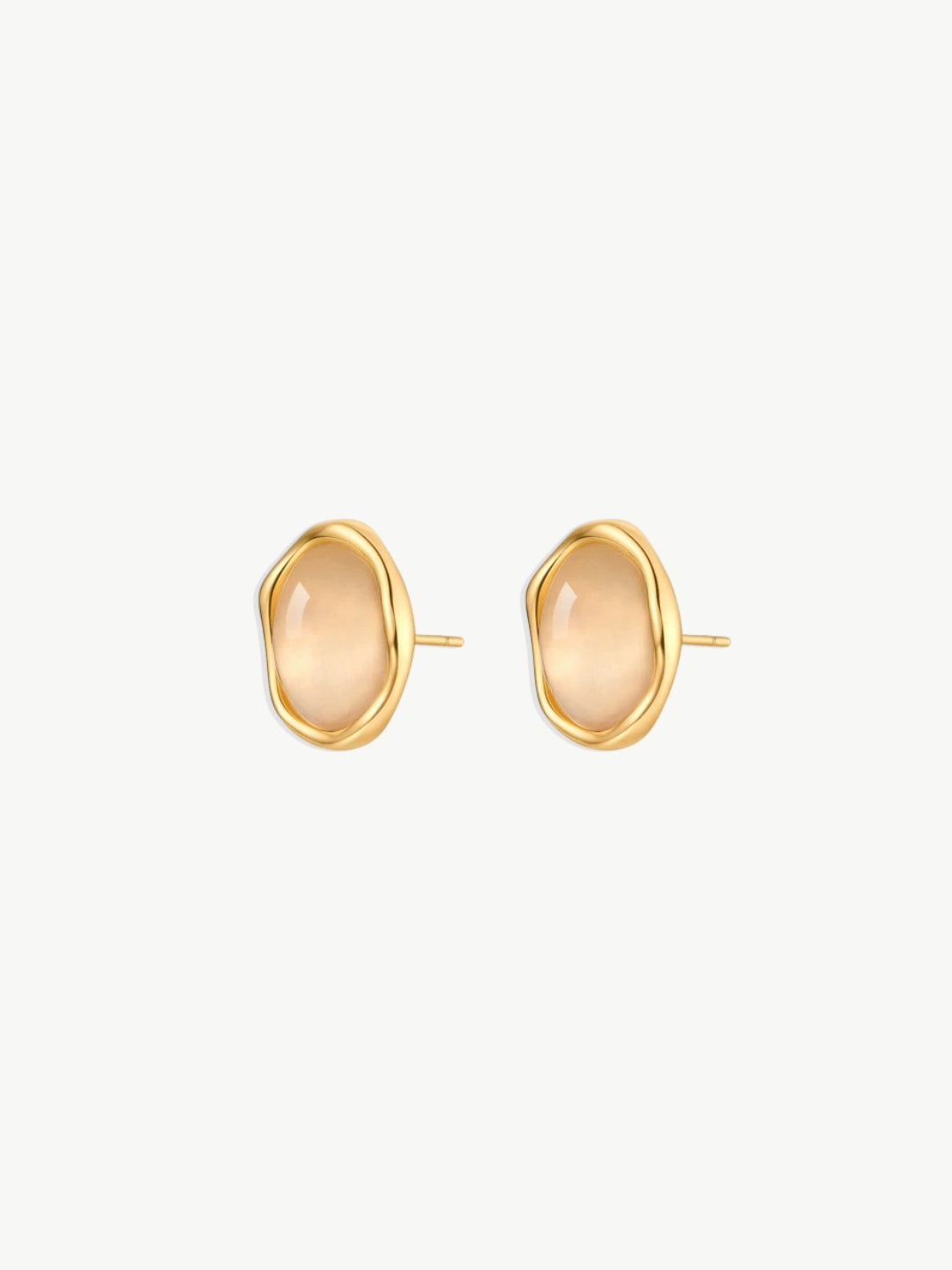 Golden Aura Disc Studs