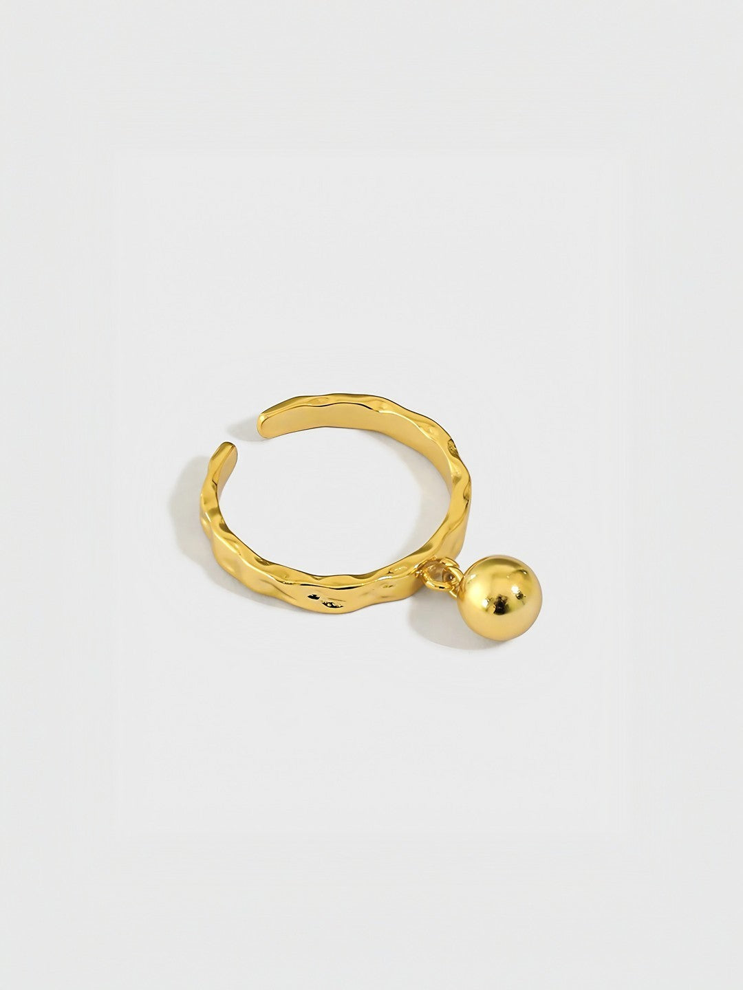 Hammered Ball Ring-Rings-SoulAdorne