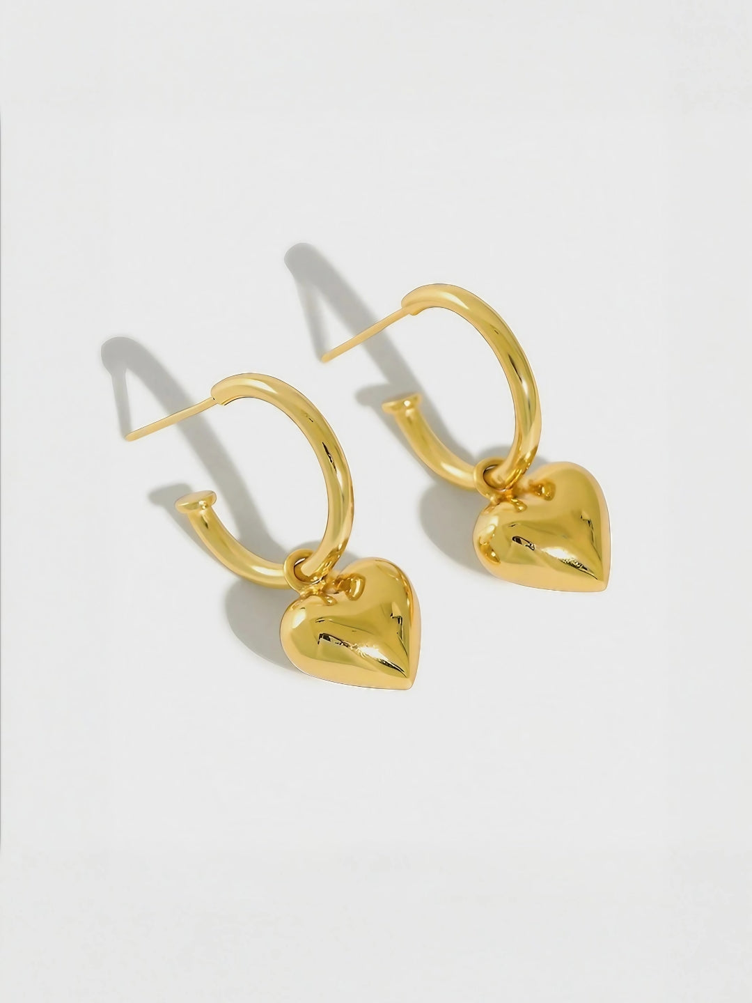 Heart Charm Hoops-Earrings-SoulAdorne