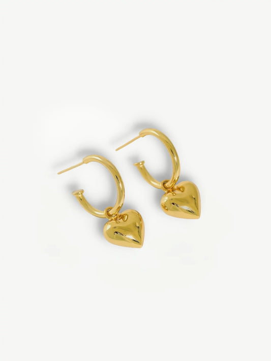 Heart Charm Hoops-Earrings-SoulAdorne