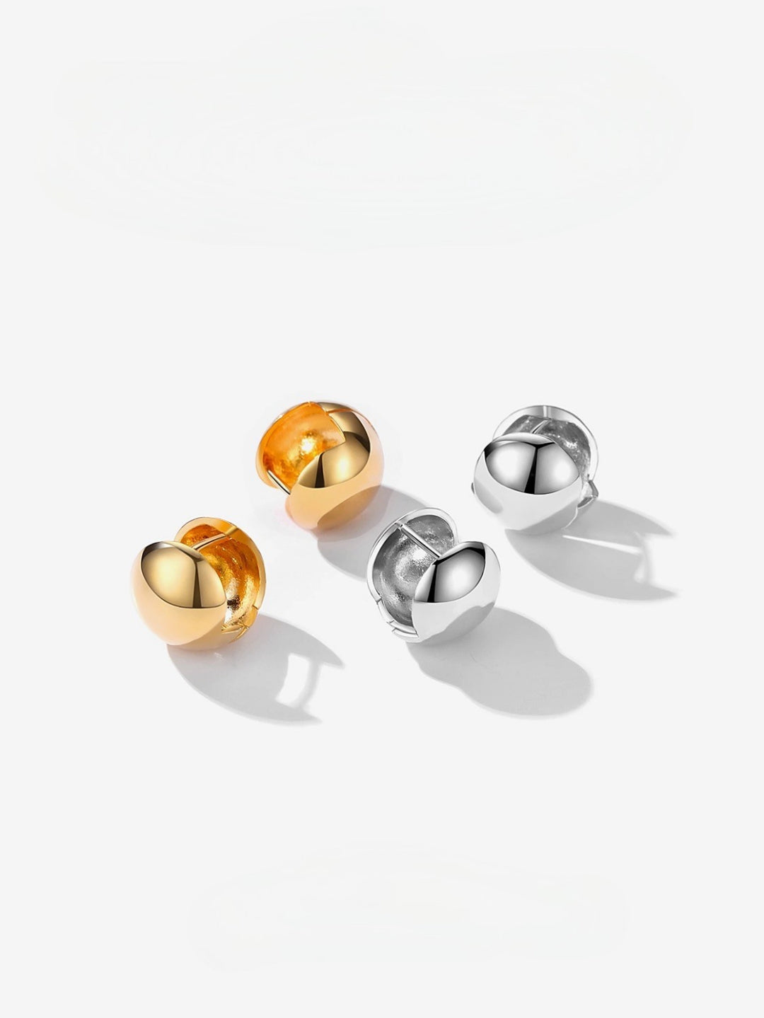 Silver Sphere Studs