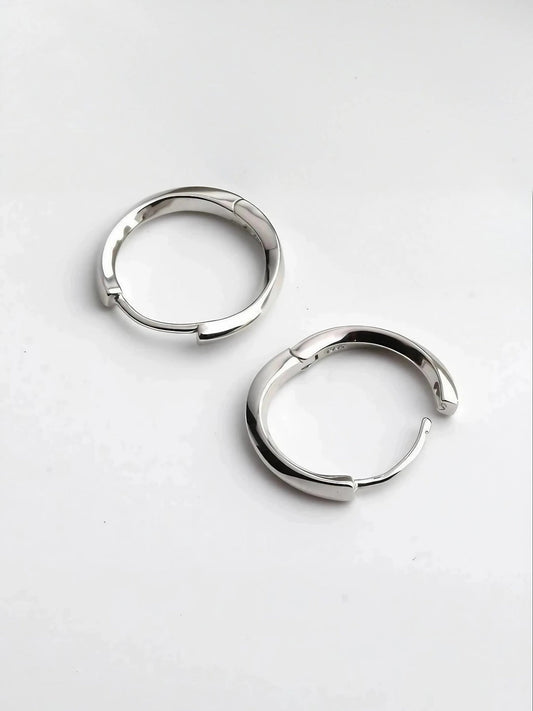 Infinity Line Hoops-Earrings-SoulAdorne