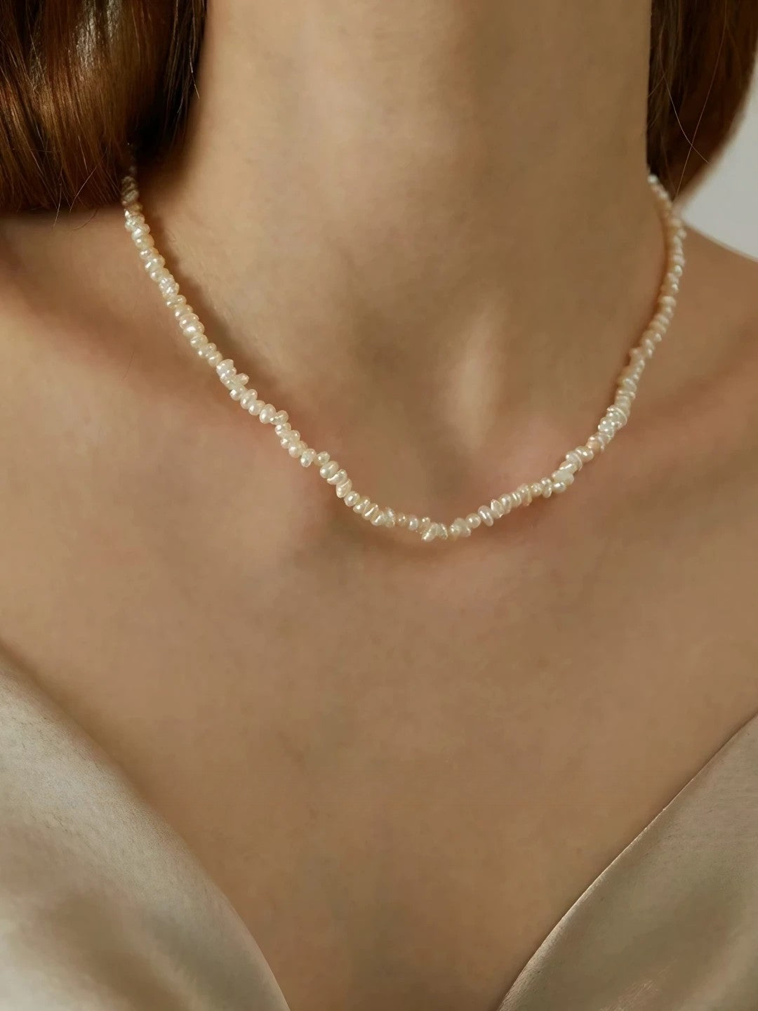 Ivory Luster Baroque Pearl Necklace