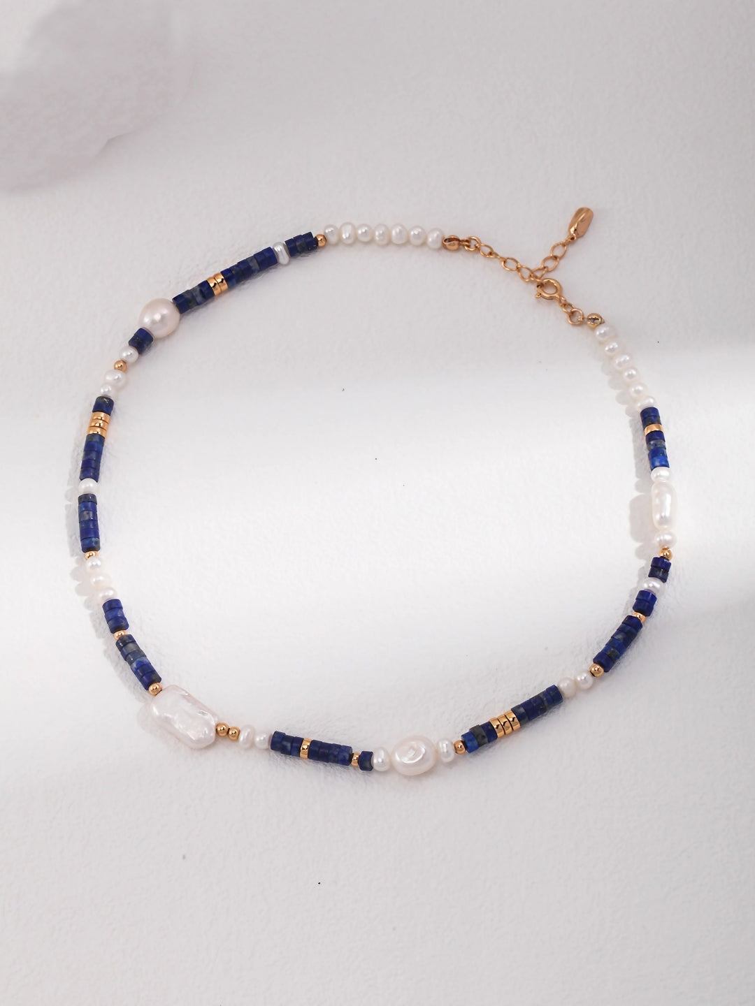 Lapis Pearl Necklace-Necklaces-SoulAdorne