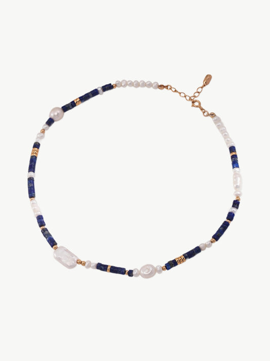 Lapis Pearl Necklace