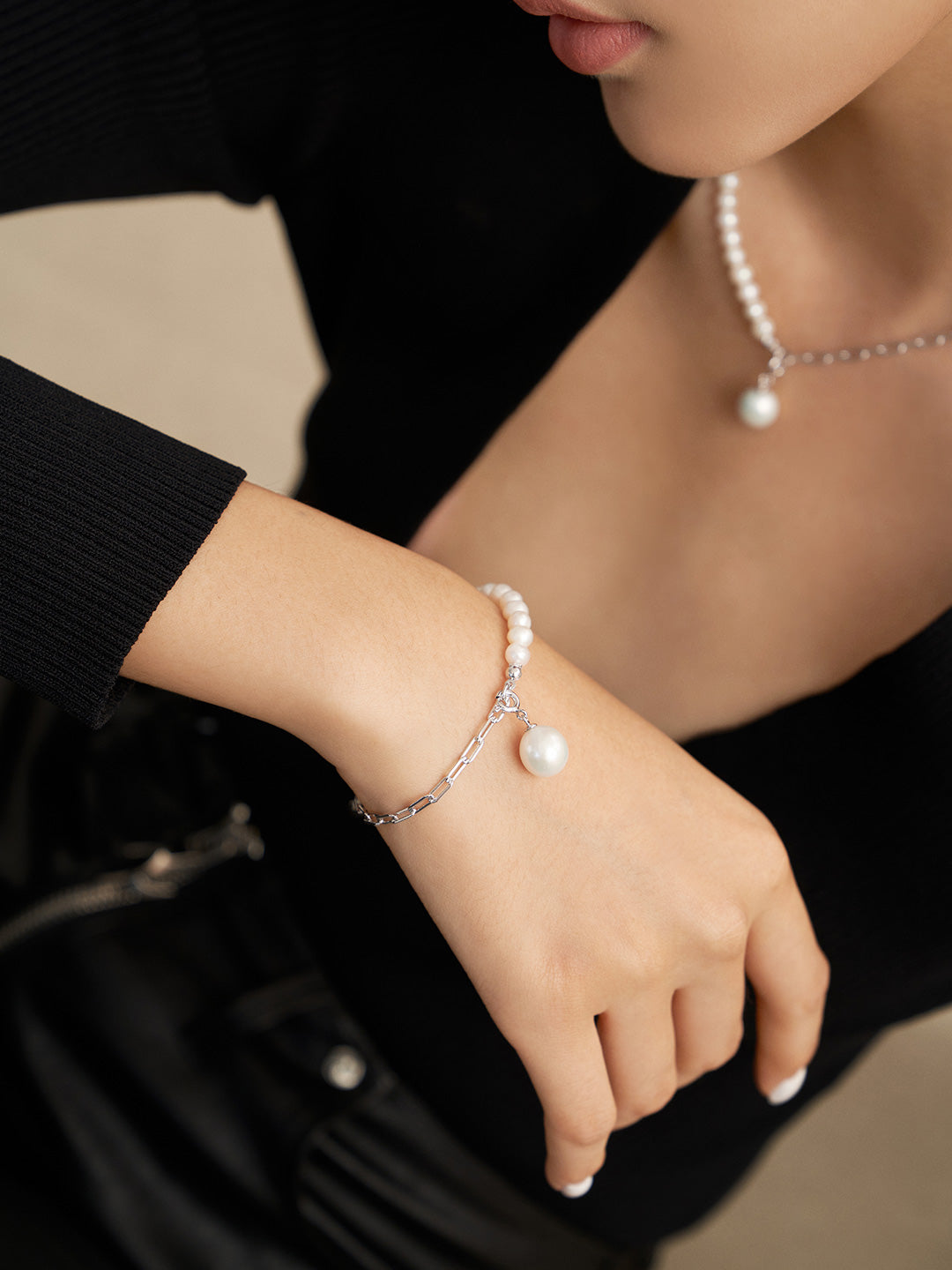 Luminous Harmony Pearl Bracelet-Bracelets-SoulAdorne