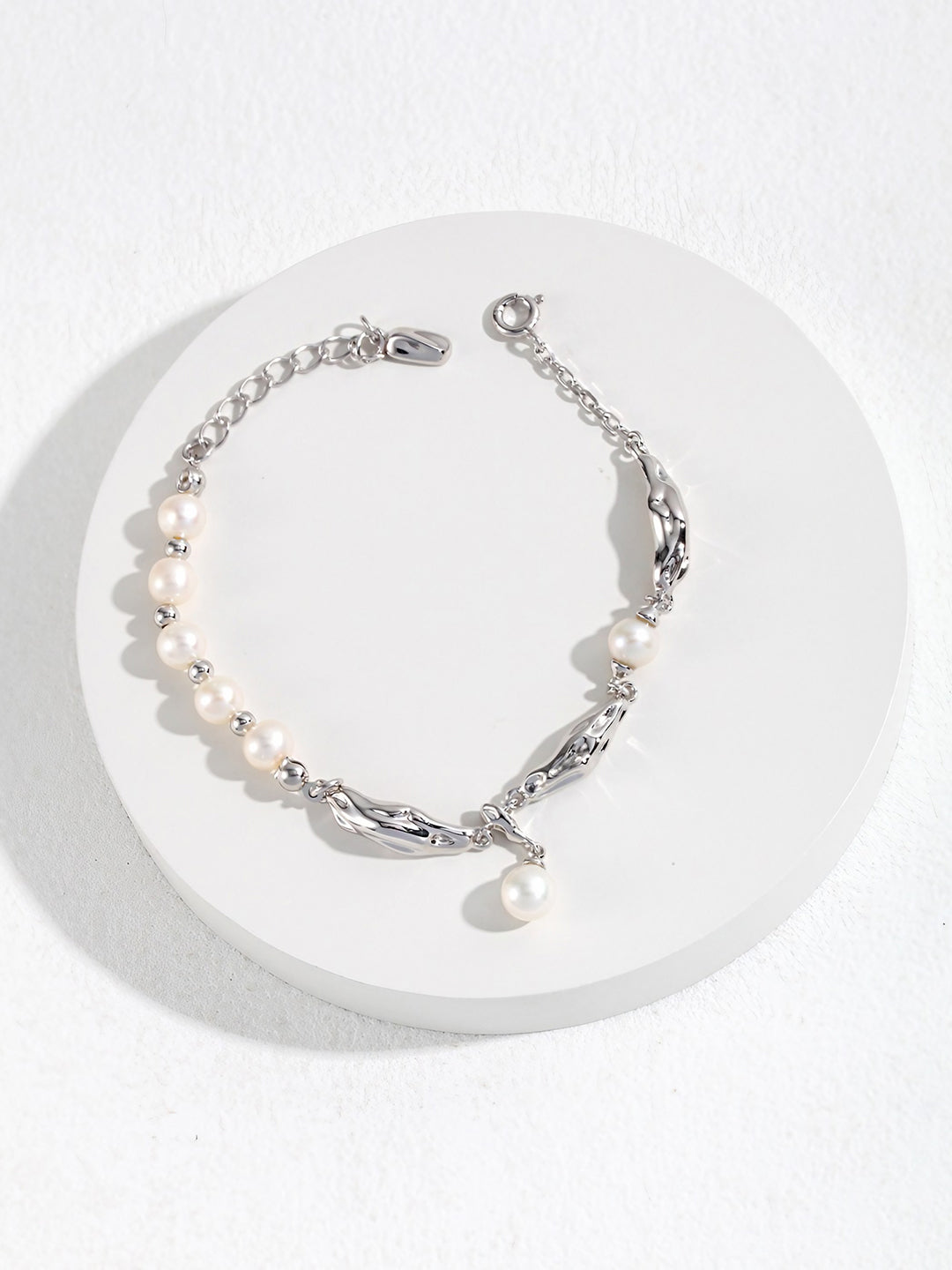 Luminous Serenity Pearl Bracelet-Bracelets-SoulAdorne