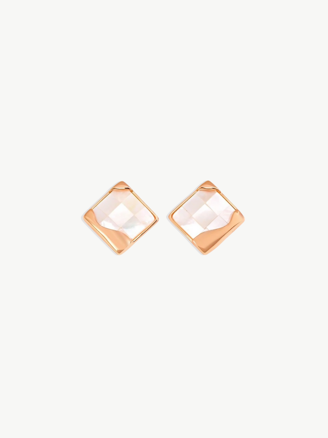 Luminous Frame Mother-of-Pearl Studs