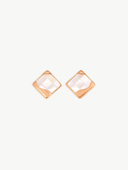 Luminous Frame Mother-of-Pearl Studs