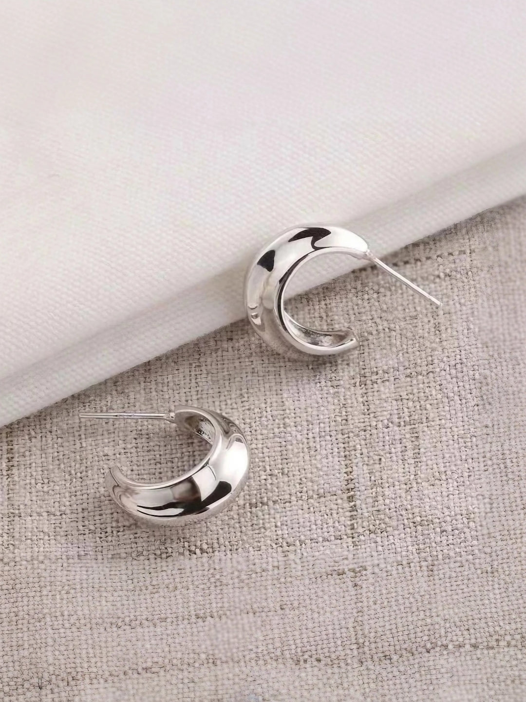 Lunar Curve Hoops-Earrings-SoulAdorne