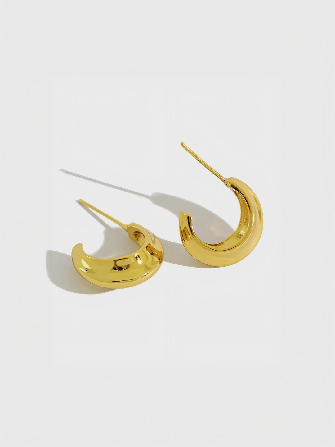 Lunar Curve Hoops-Earrings-SoulAdorne