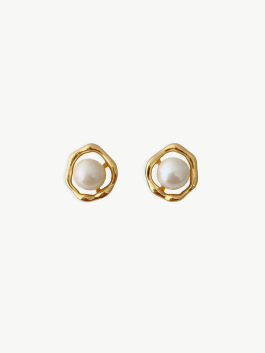 Lunar Gleam Pearl Studs