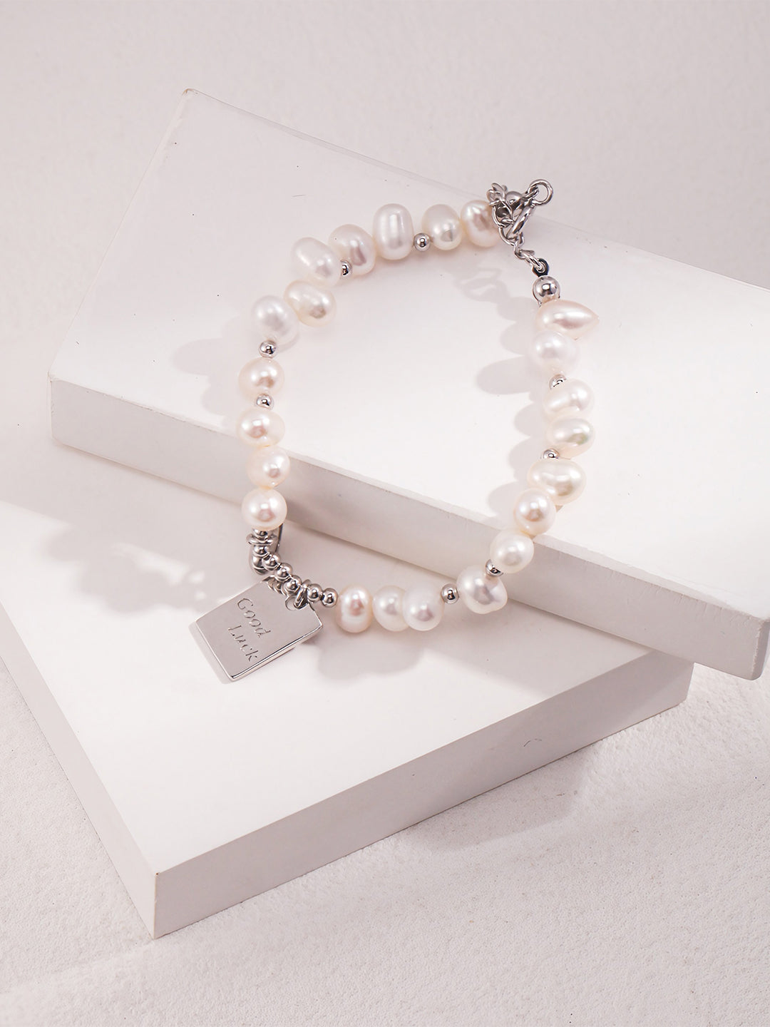 Lustrous Fortune Pearl Bracelet-Bracelets-SoulAdorne