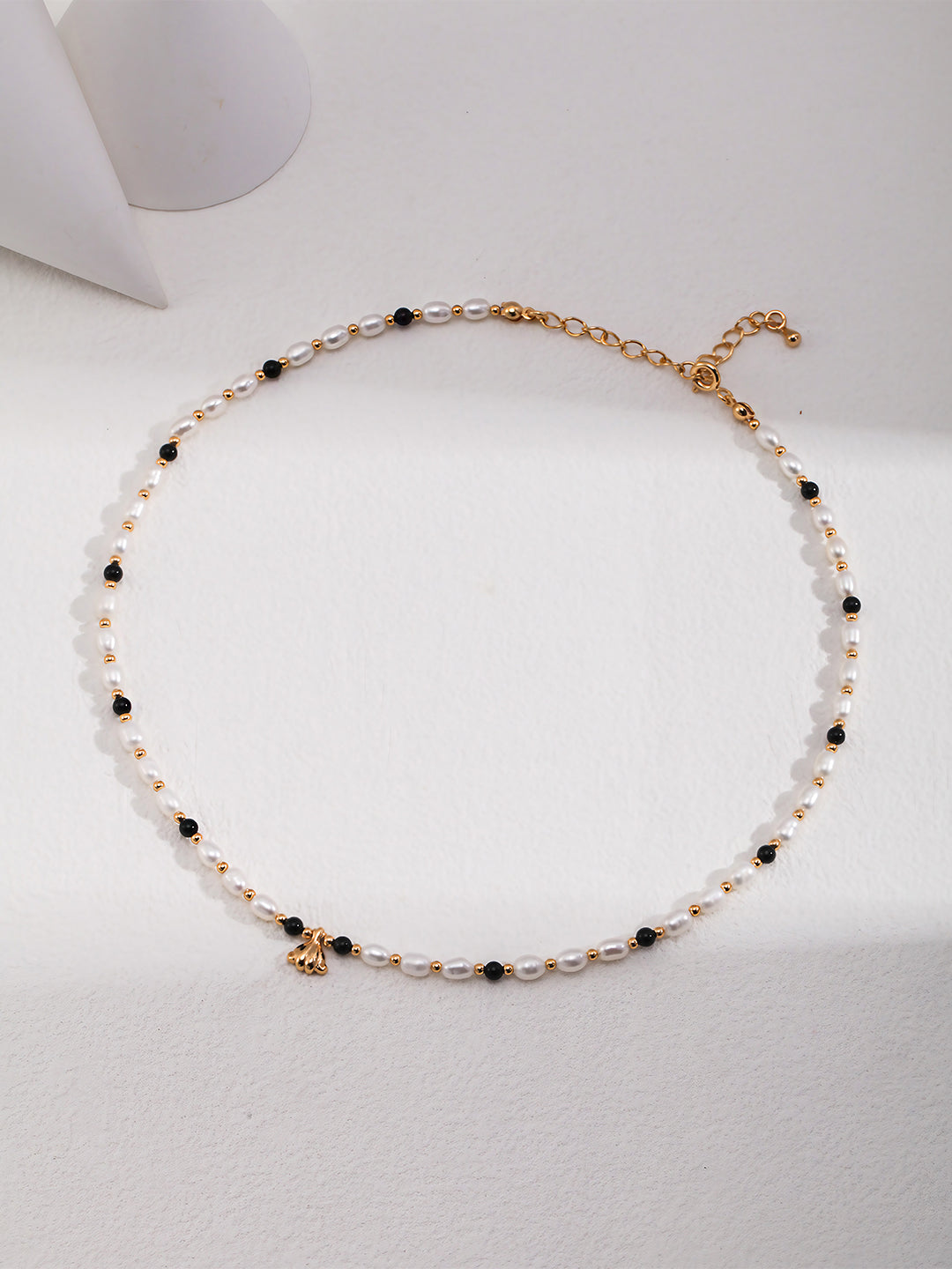 Monochrome Mystique Pearl Necklace-Necklaces-SoulAdorne