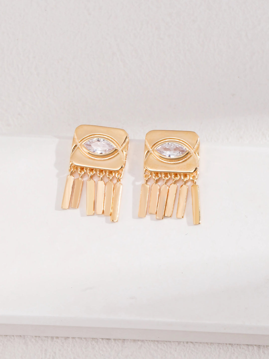 Oriental Fringe Drop Earrings-Earrings-SoulAdorne