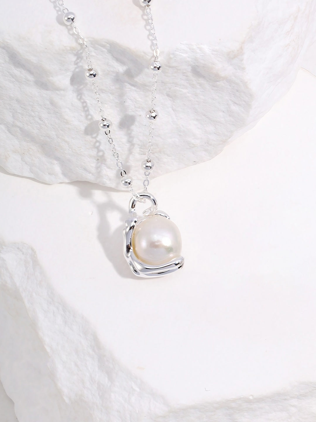 Pearl Essence Charm Necklace-Necklaces-SoulAdorne