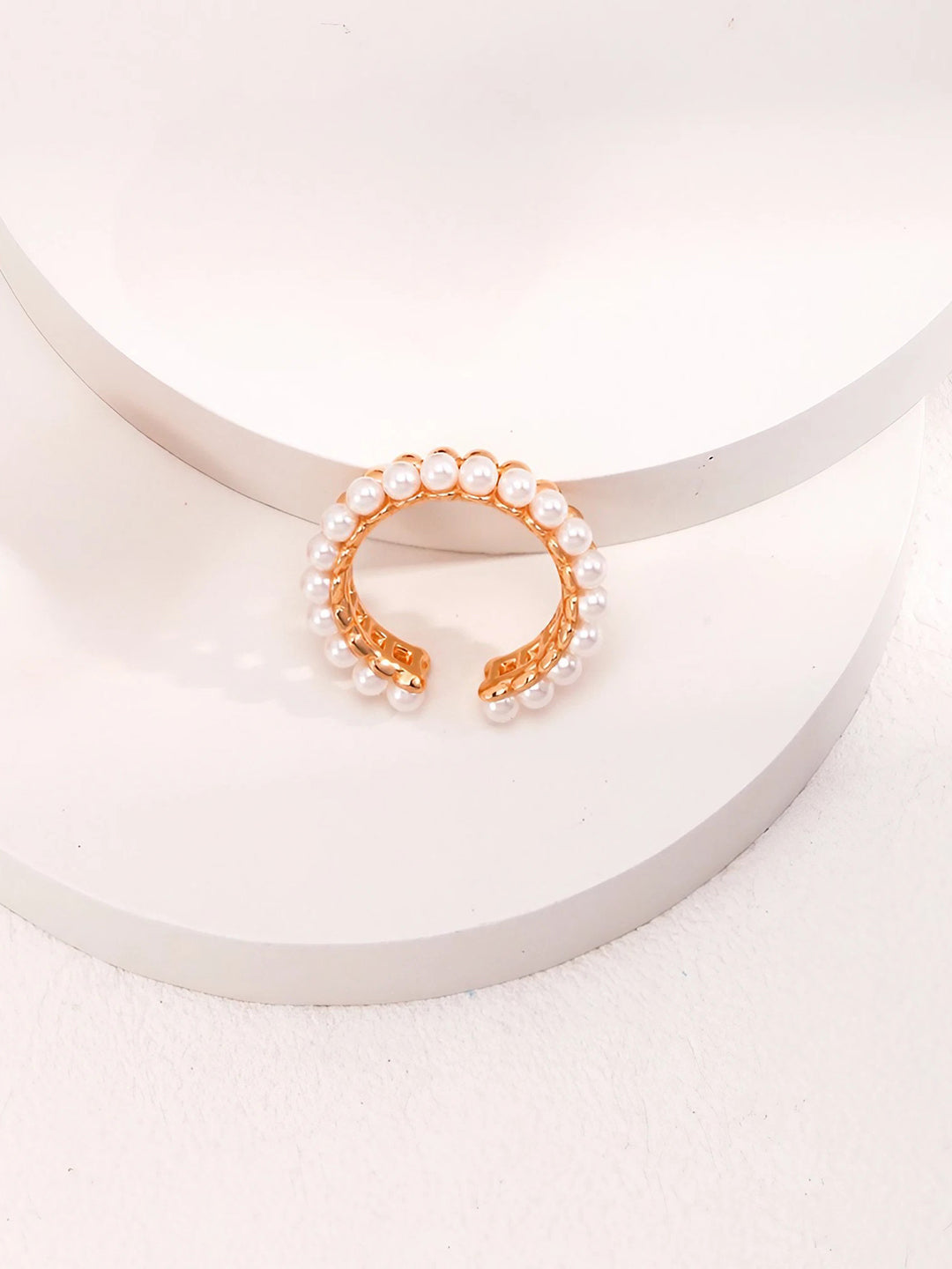 Pearl Orbit Gold Ring-Rings-SoulAdorne