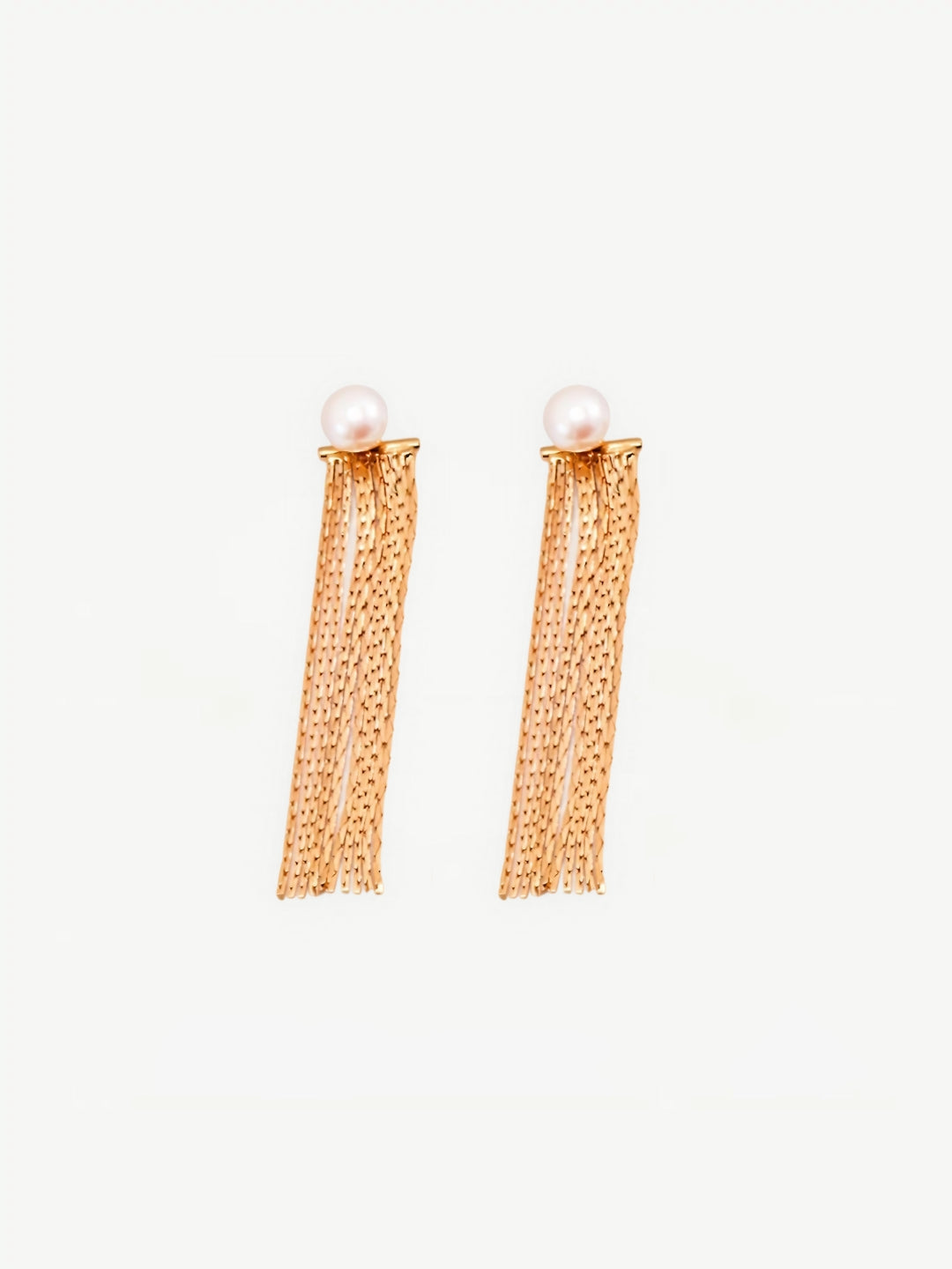 Pearl Tassel Gleam Earrings