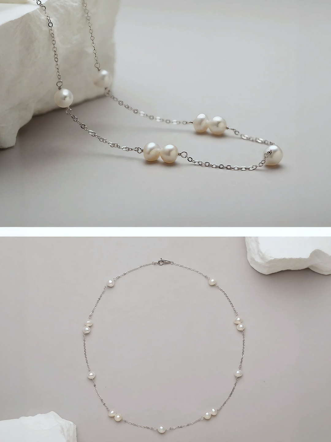 Pearls of Light Necklace-Necklaces-SoulAdorne