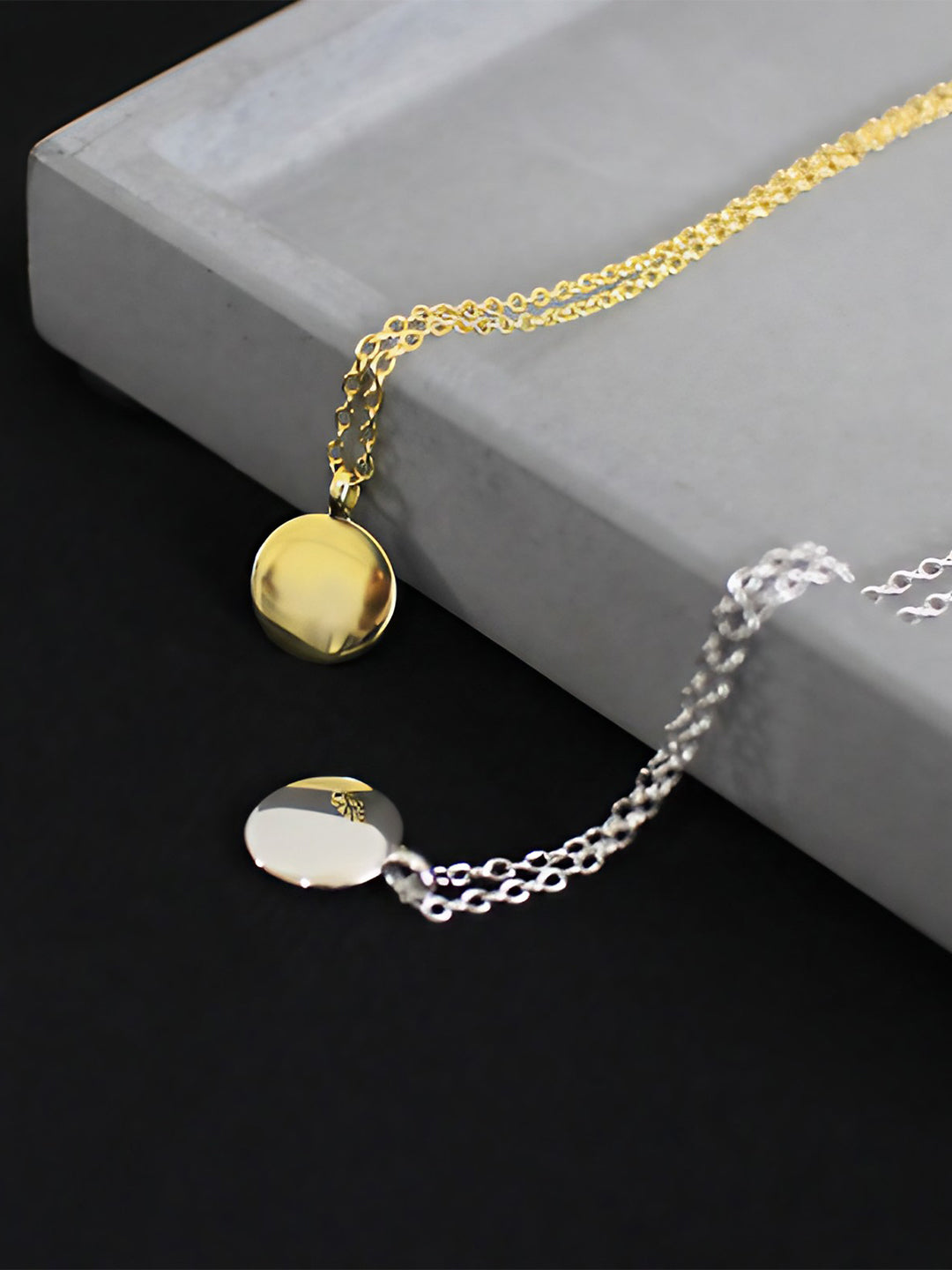 Reflection Disc Necklace-Necklaces-SoulAdorne