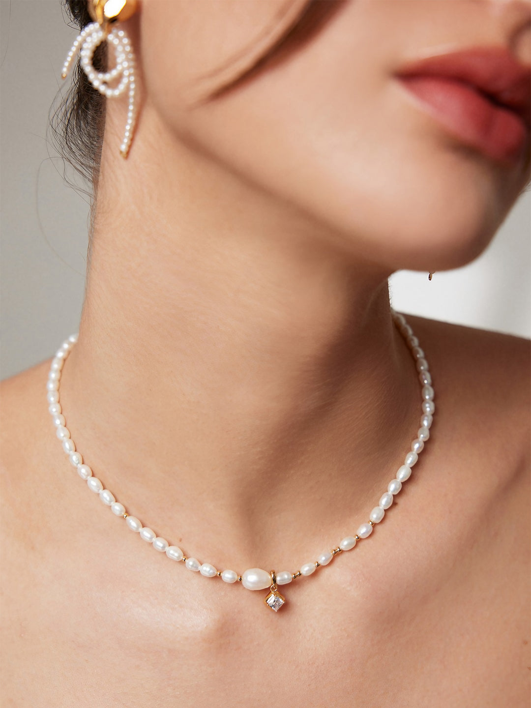 Serene Lumina Pearl Choker-Necklaces-SoulAdorne