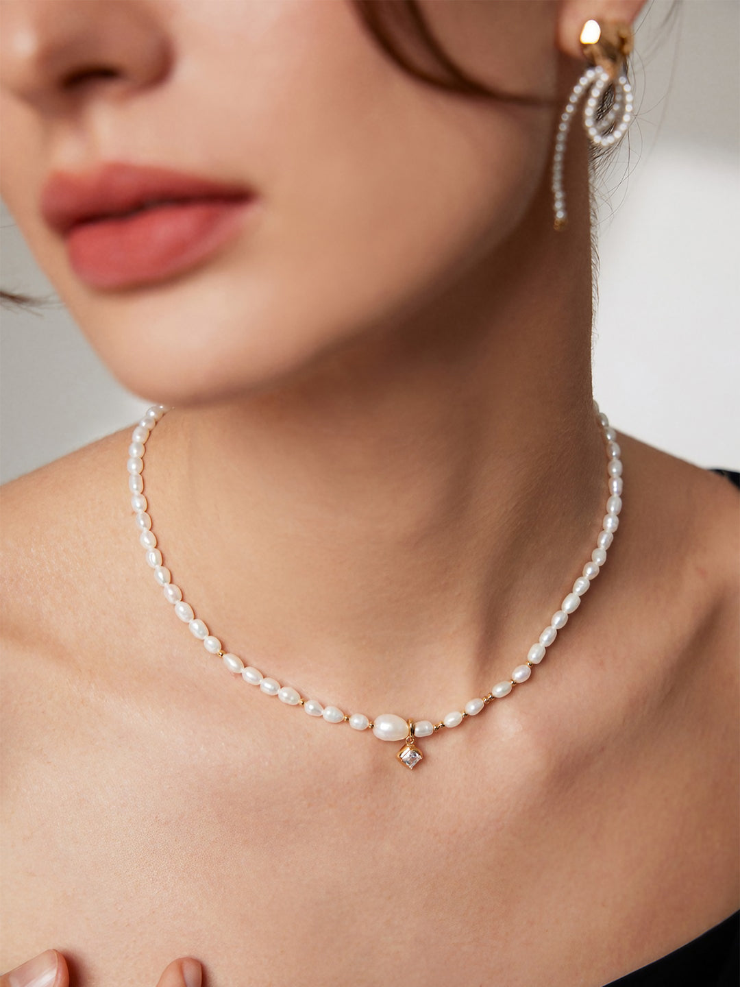 Serene Lumina Pearl Choker-Necklaces-SoulAdorne