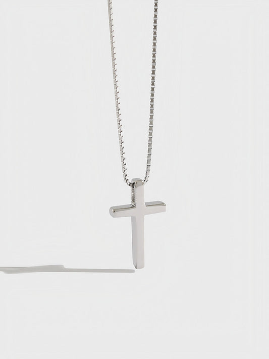 Silver Sanctity Cross Necklace-Necklaces-SoulAdorne