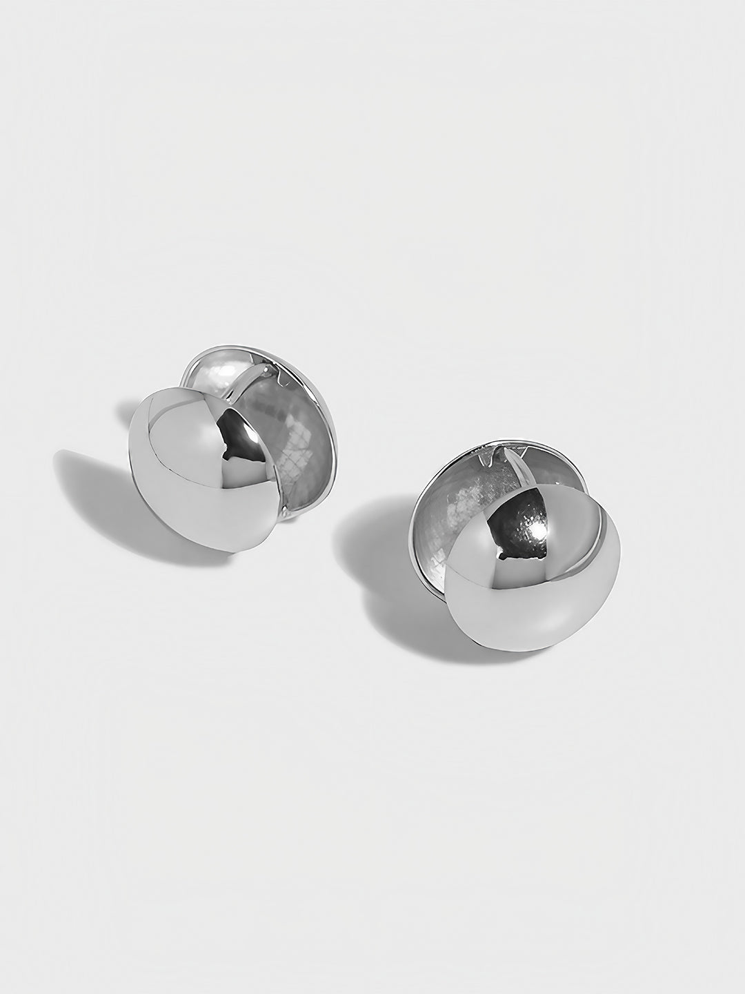 Silver Sphere Studs-Earrings-SoulAdorne