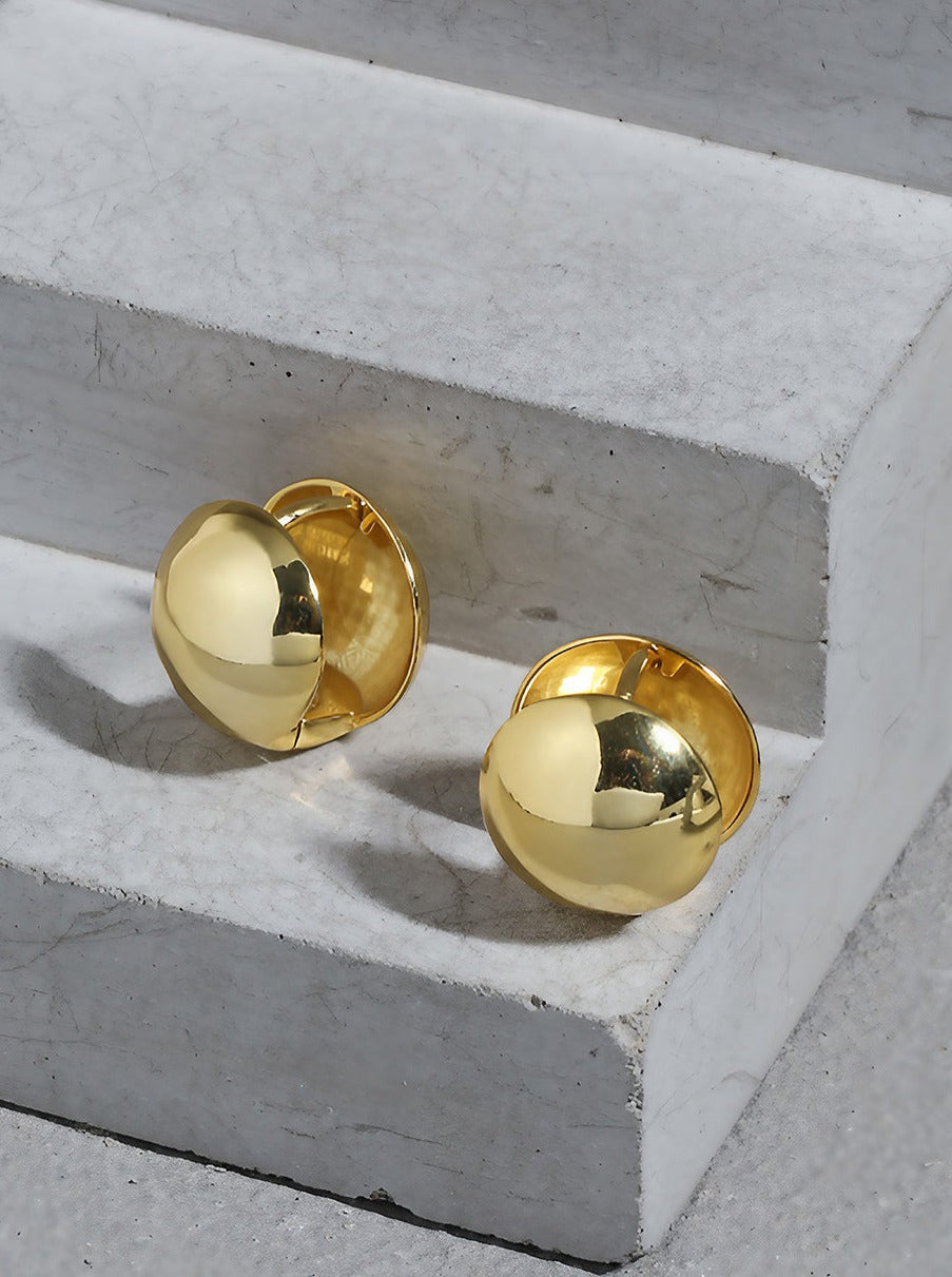 Silver Sphere Studs-Earrings-SoulAdorne