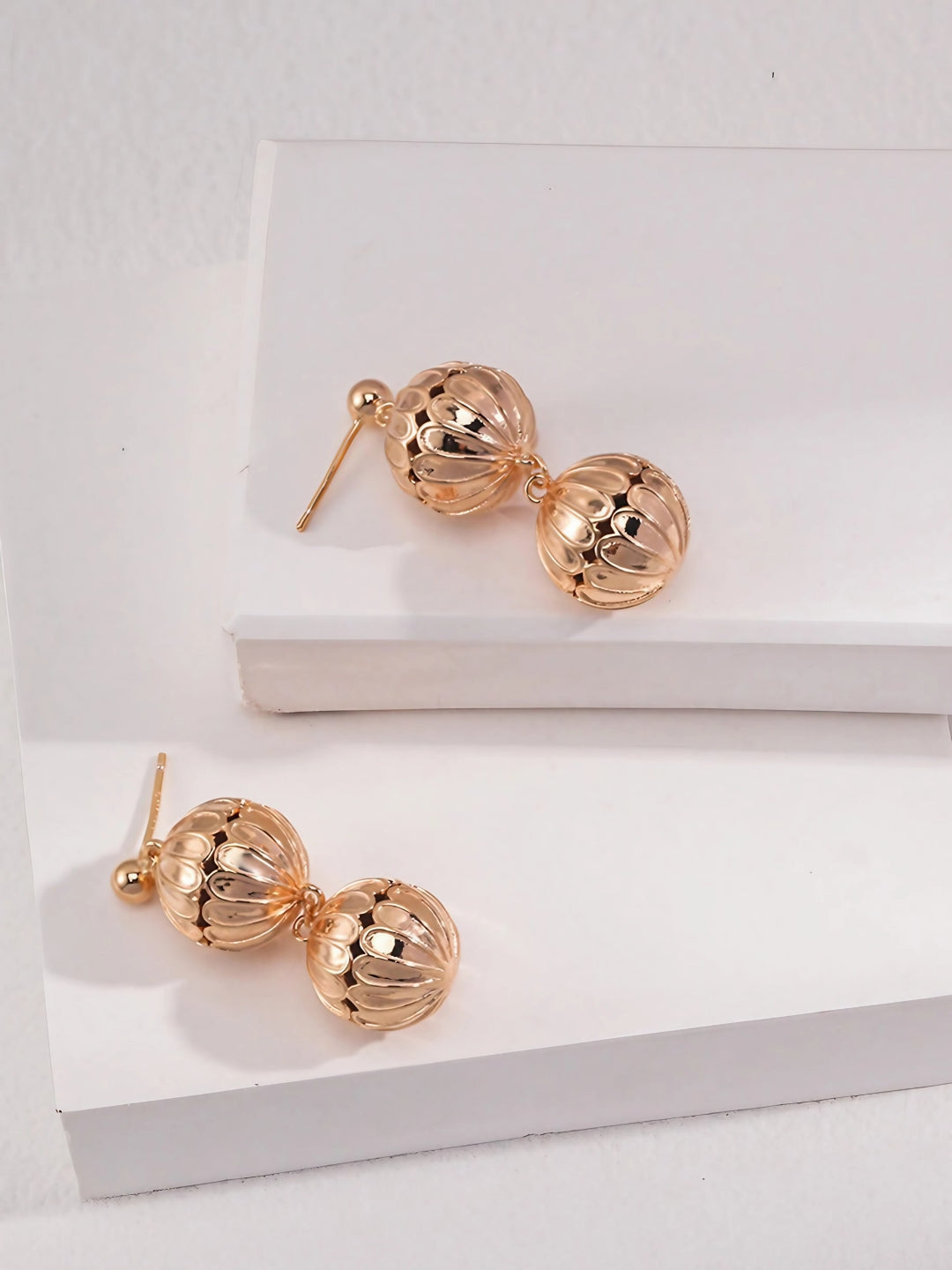 Sphere Charm Drop Earrings-Earrings-SoulAdorne