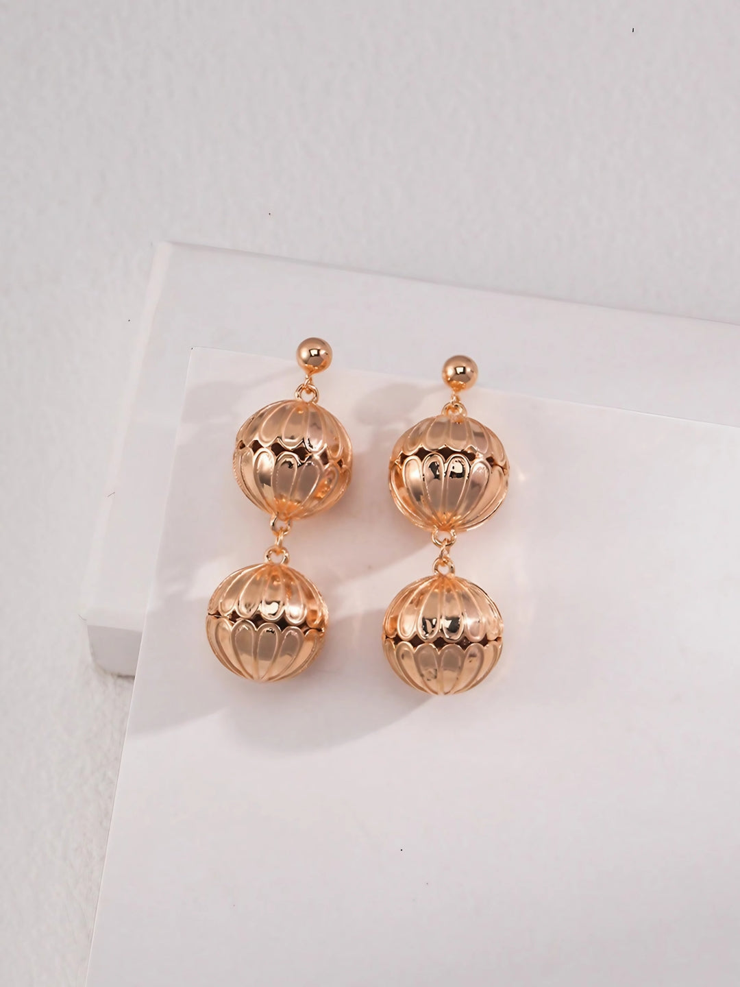 Sphere Charm Drop Earrings-Earrings-SoulAdorne