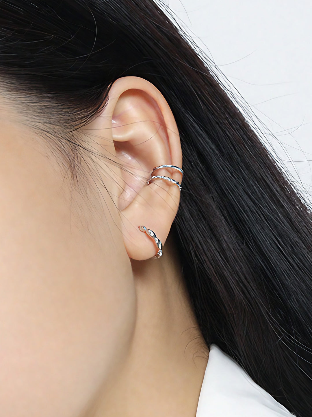 Sterling Chain-Link Hoop Earrings-Earrings-SoulAdorne