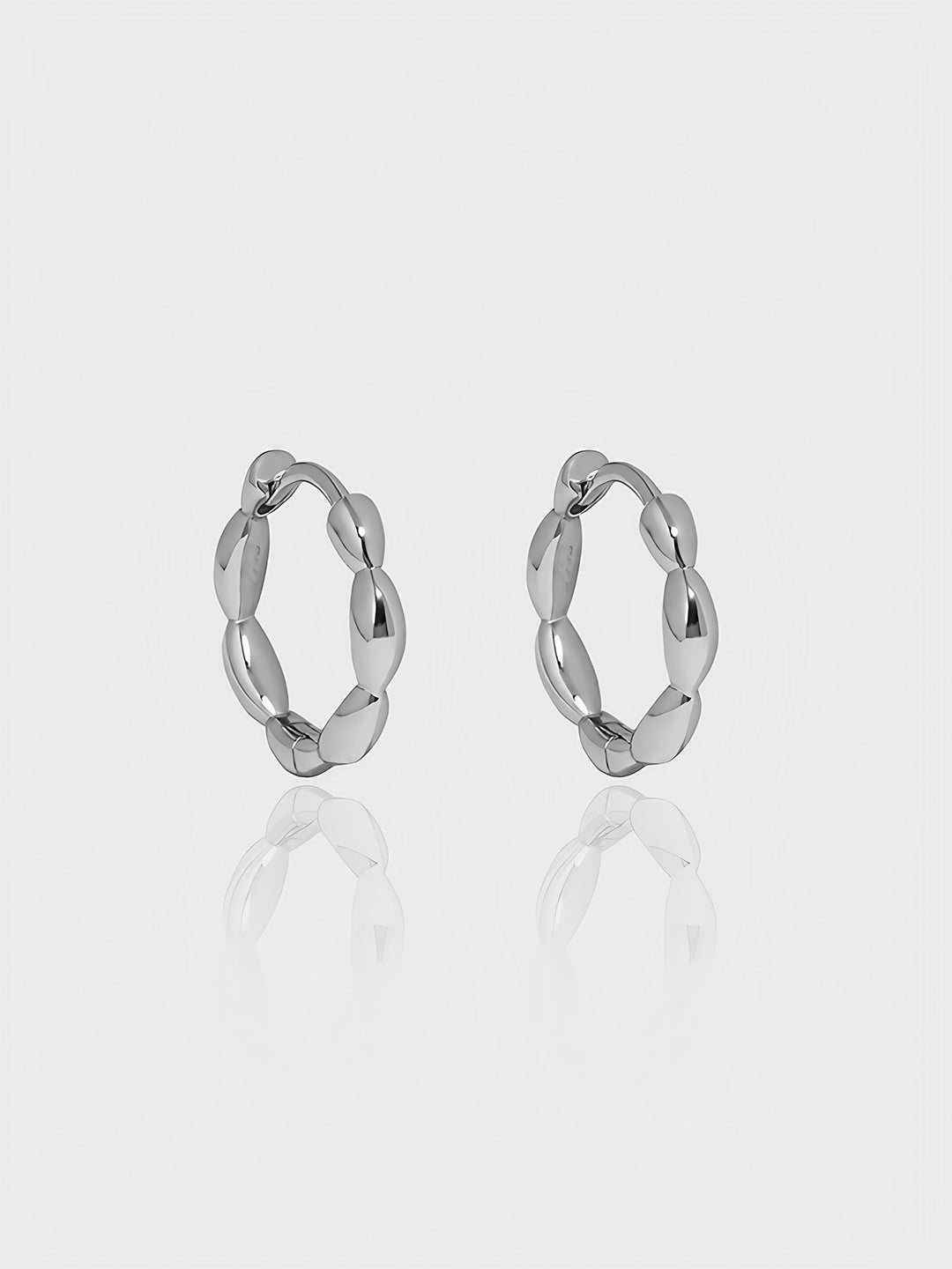 Sterling Chain-Link Hoop Earrings-Earrings-SoulAdorne