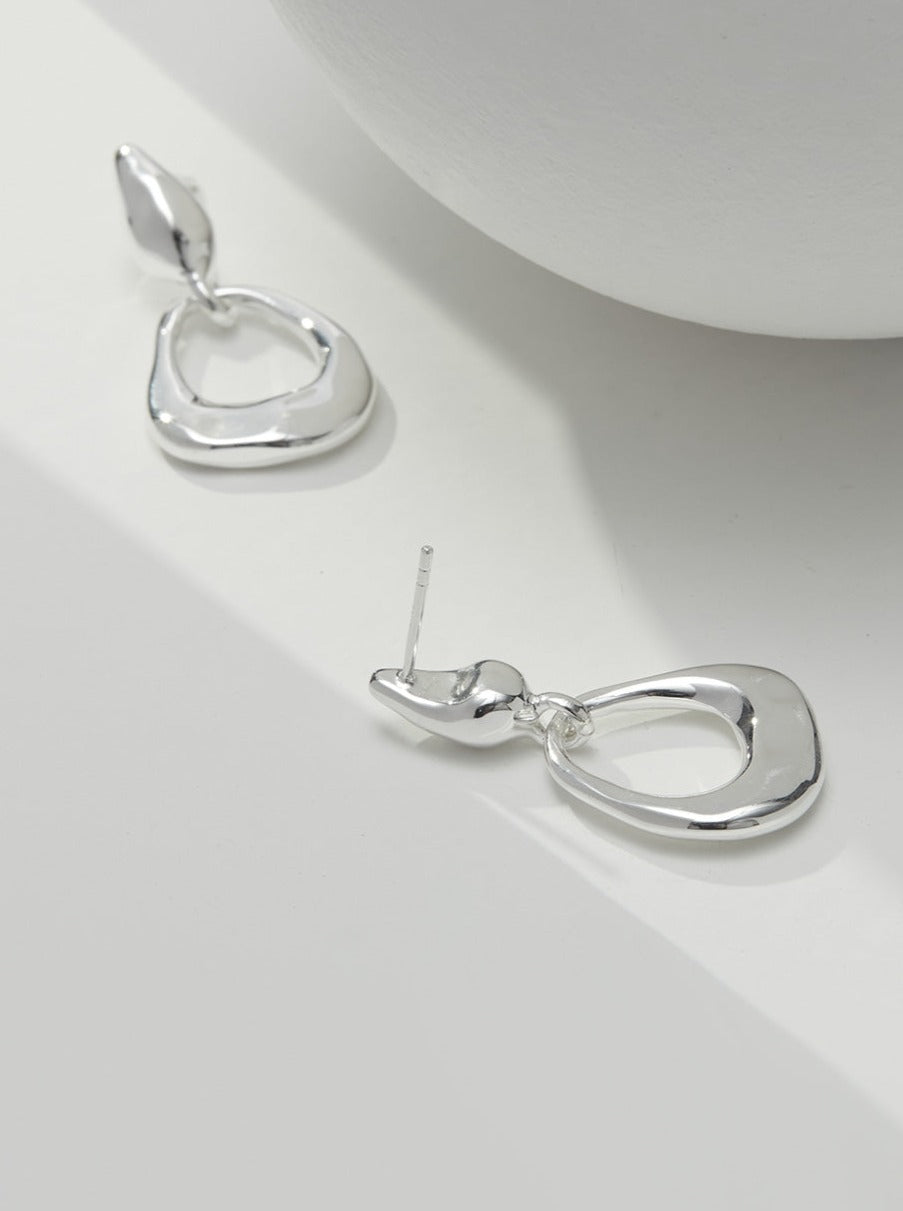 Suspended Teardrop Elegance Earrings-Earrings-SoulAdorne