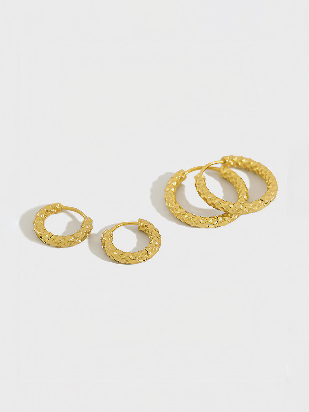 Textured Radiance Hoop Earrings-Earrings-SoulAdorne