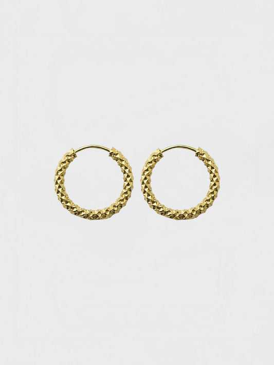 Textured Radiance Hoop Earrings-Earrings-SoulAdorne