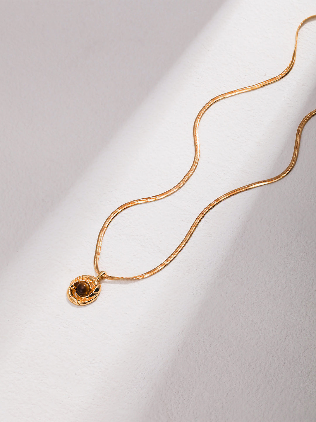 Tiger's Eye Orbit Necklace-Necklaces-SoulAdorne