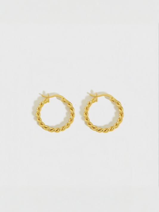 Twisted Elegance Hoops-Earrings-SoulAdorne