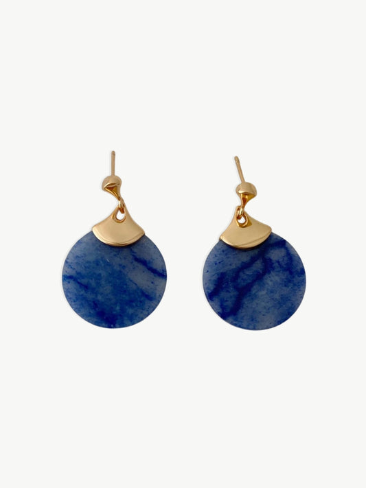 Blue Jade Drop Earrings