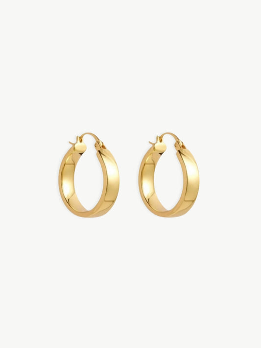 Lustrous Shine Classic Hoops