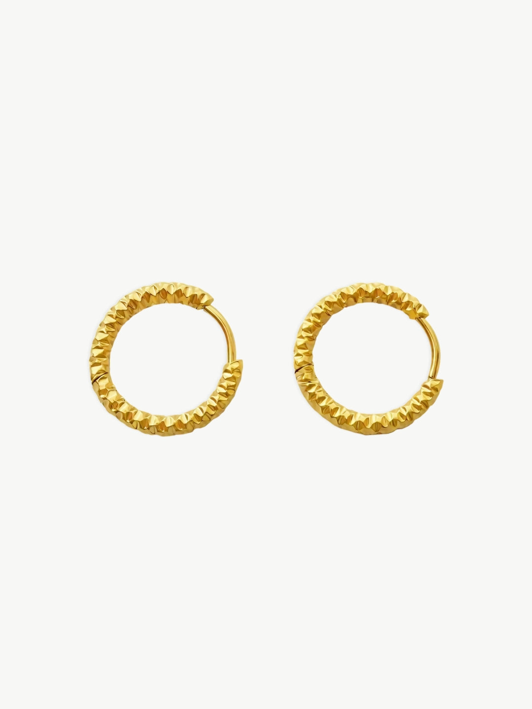 Textured Radiance Hoop Earrings