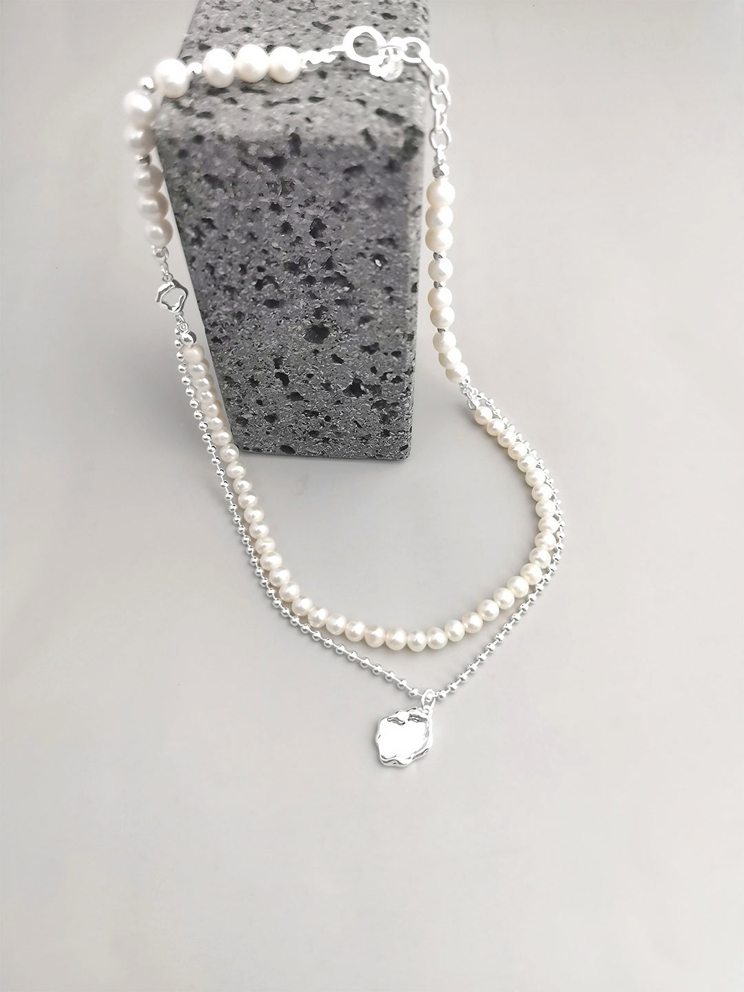 Silver Luminance Pearl Necklace